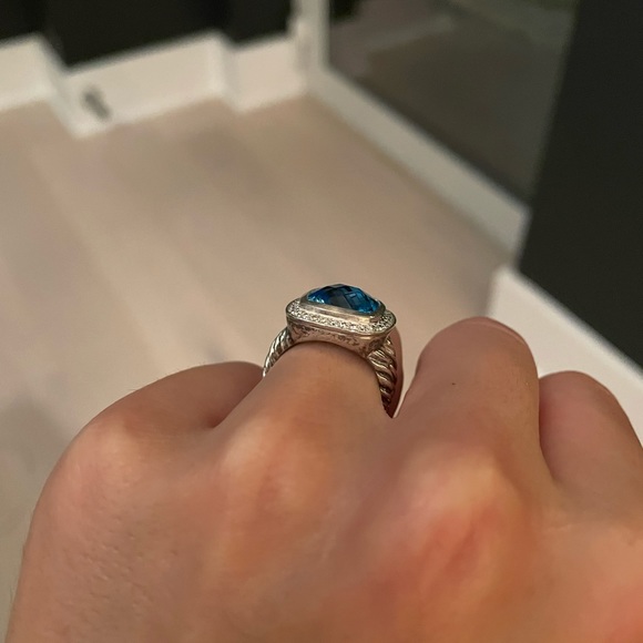 David Yurman Albion Ring Blue Topaz - Picture 5 of 6
